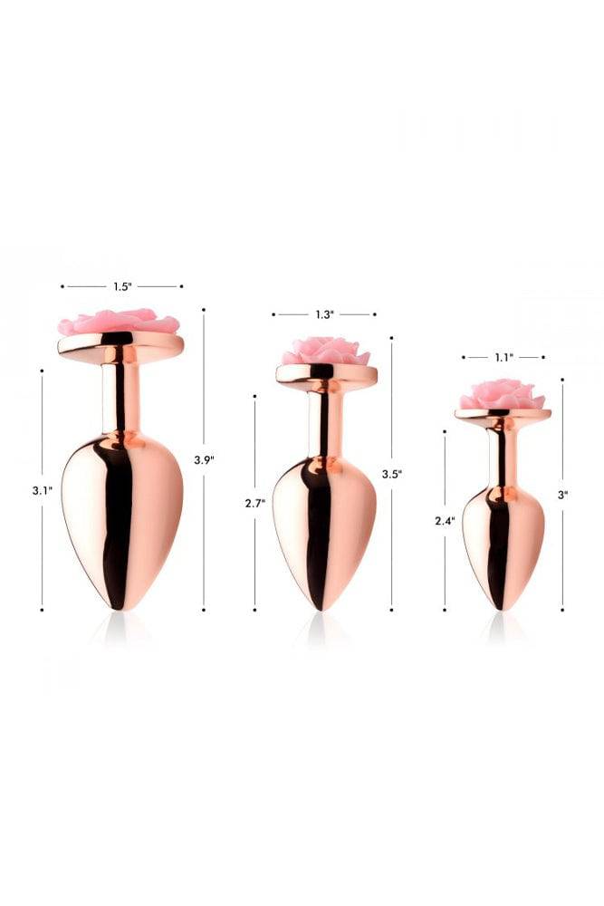 XR Brands - Booty Sparks - Pink Rose Gold Anal Plug - Medium | Stag Shop XR Brands - Booty Sparks - Pink Rose Gold Anal Plug - Medium | Stag Shop