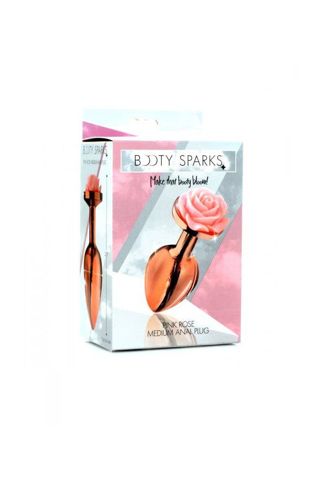 XR Brands - Booty Sparks - Pink Rose Gold Anal Plug - Medium - Stag Shop