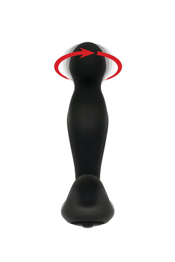 Adam & Eve - Adam's Rotating P-Spot Massager & Remote - Black - Stag Shop