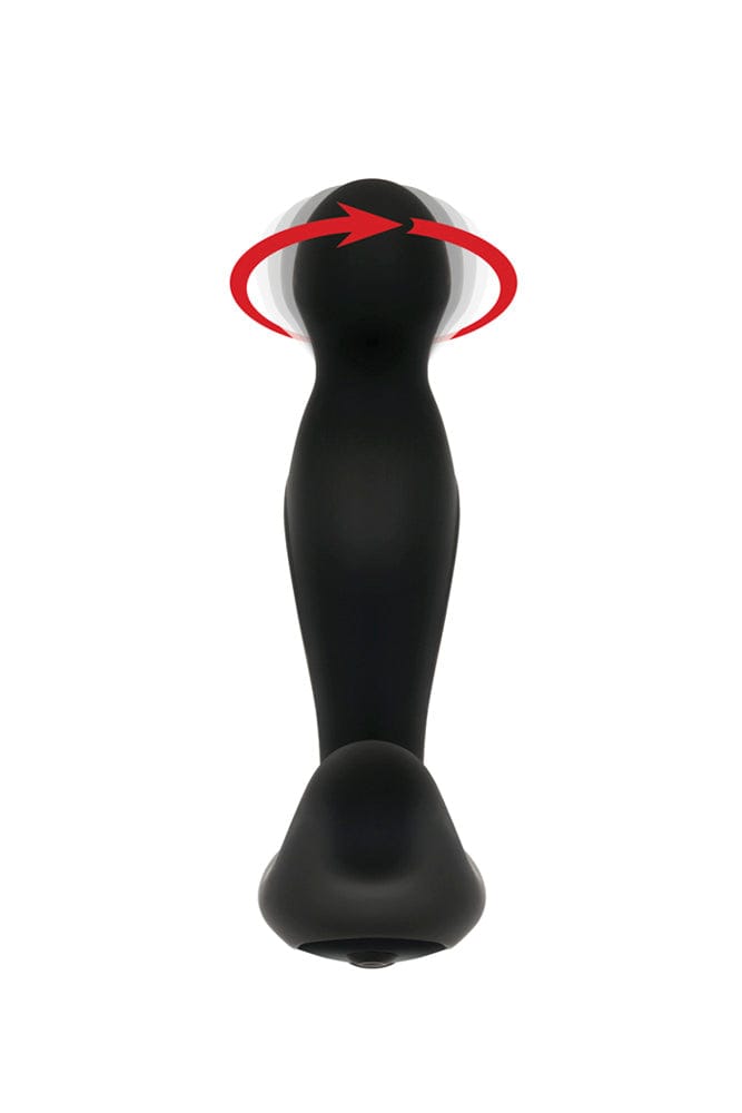 Adam & Eve - Adam's Rotating P-Spot Massager & Remote - Black - Stag Shop