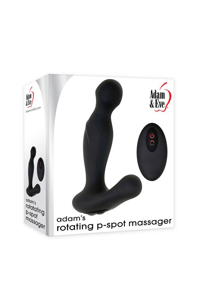 Adam & Eve - Adam's Rotating P-Spot Massager & Remote - Black - Stag Shop
