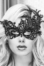 Ouch by Shots Toys - Black & White - Royal Lace Mask - Black - Stag Shop