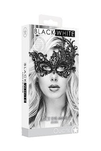 Thumbnail for Ouch by Shots Toys - Black & White - Royal Lace Mask - Black - Stag Shop