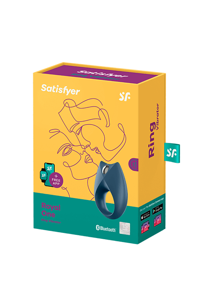 Satisfyer - Royal One Bluetooth Cock Ring - Navy - Stag Shop