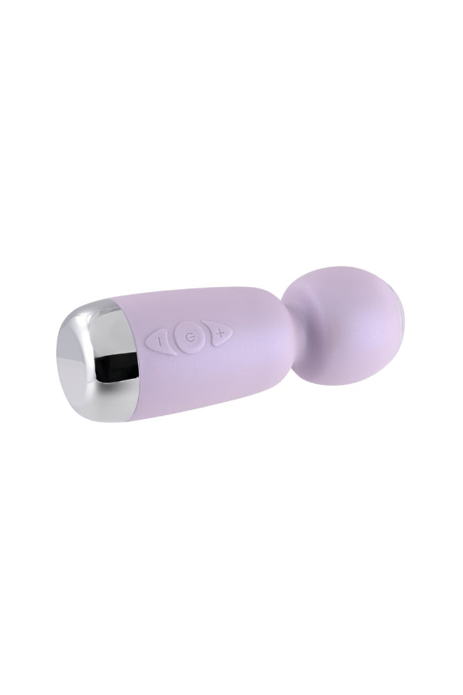 Playboy - Royal Mini Wand Vibrator - Lilac - Stag Shop