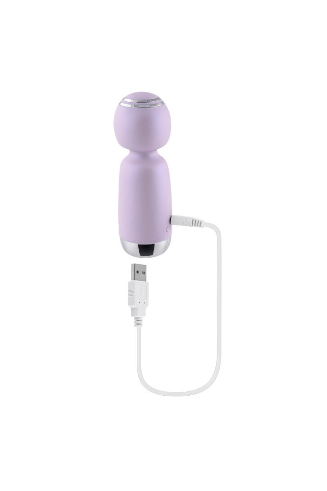 Playboy - Royal Mini Wand Vibrator - Lilac - Stag Shop