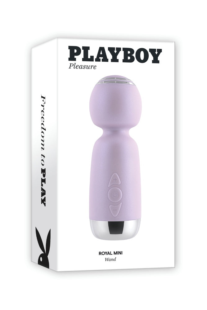 Playboy - Royal Mini Wand Vibrator - Lilac - Stag Shop