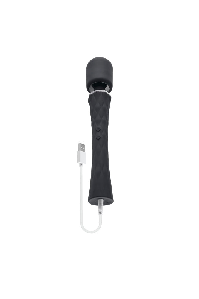 Playboy - Royal Wand Vibrator - Black - Stag Shop