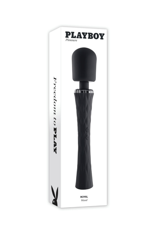 Playboy - Royal Wand Vibrator - Black - Stag Shop