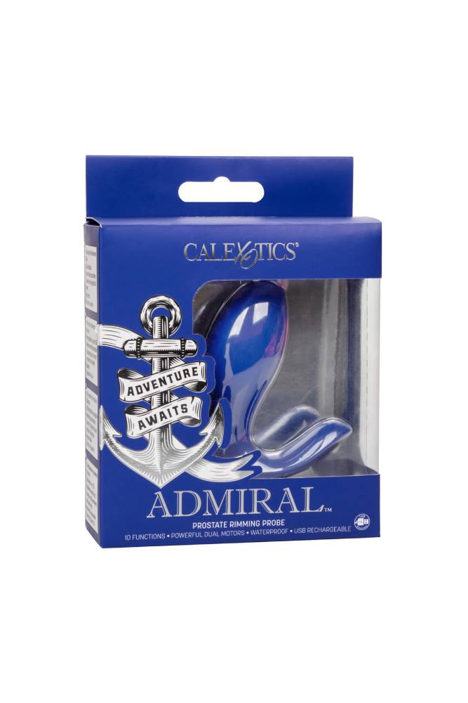 Cal Exotics - Admiral - Vibrating Prostate Rimming Probe - Blue - Stag Shop