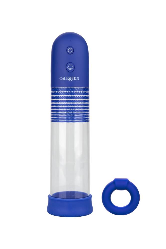 Cal Exotics - Admiral - Rechargeable Rock Hard Pump Kit - Blue - Stag Shop