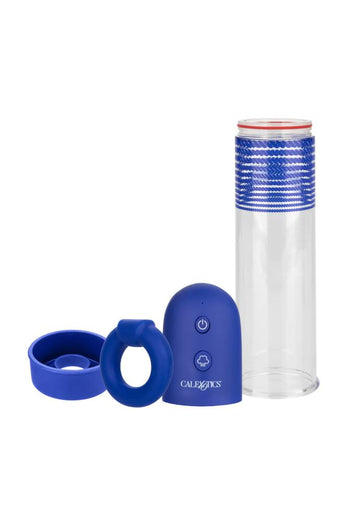 Cal Exotics - Admiral - Rechargeable Rock Hard Pump Kit - Blue - Stag Shop