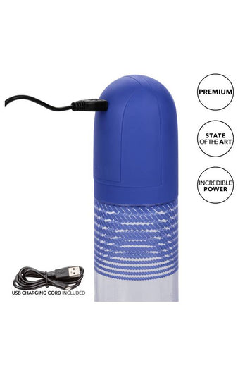 Cal Exotics - Admiral - Rechargeable Rock Hard Pump Kit - Blue - Stag Shop
