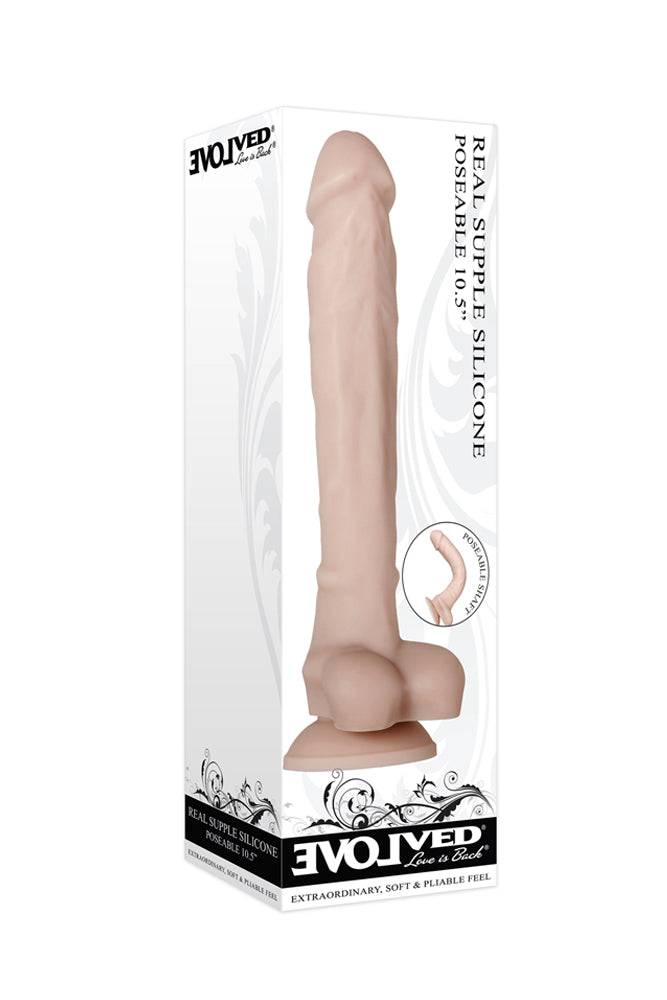 Evolved - Real Supple Silicone Poseable 10.5 Inch Dildo - Stag Shop