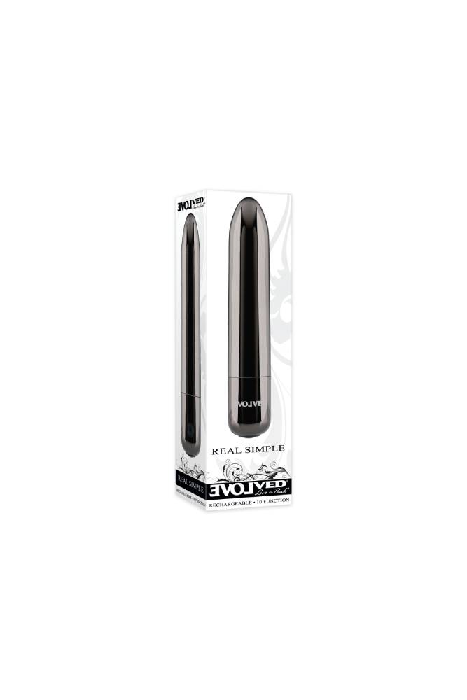 Evolved - Real Simple Bullet Vibrator - Black - Stag Shop