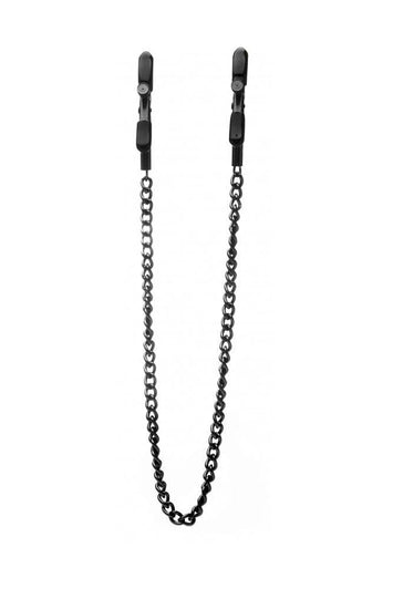 Ouch by Shots Toys - Adjustable Nipple Clamps - Black - Stag Shop