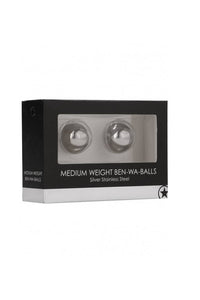 Thumbnail for Ouch by Shots Toys - Medium Weight Ben Wa Balls - Silver - Stag Shop