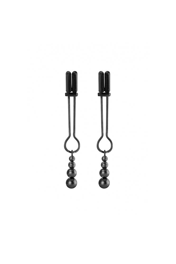 Ouch by Shots Toys - Teasing Nipple Clamps - Black - Stag Shop