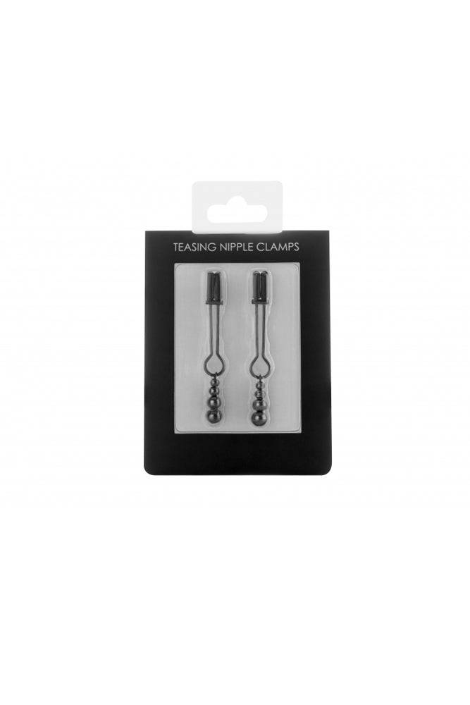 Ouch by Shots Toys - Teasing Nipple Clamps - Black - Stag Shop