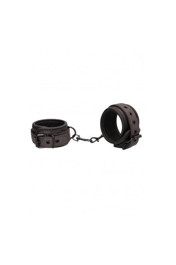 Ouch by Shots Toys - Elegant Ankle Cuffs - Grey - Stag Shop