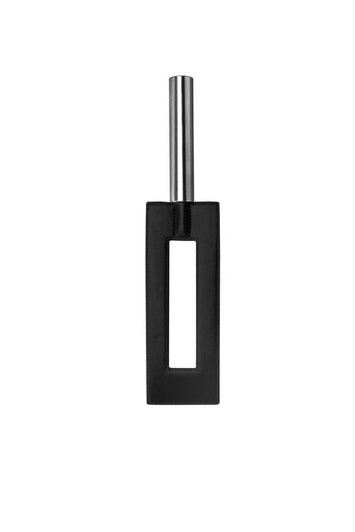 Ouch by Shots Toys - Leather Gap Paddle - Black - Stag Shop