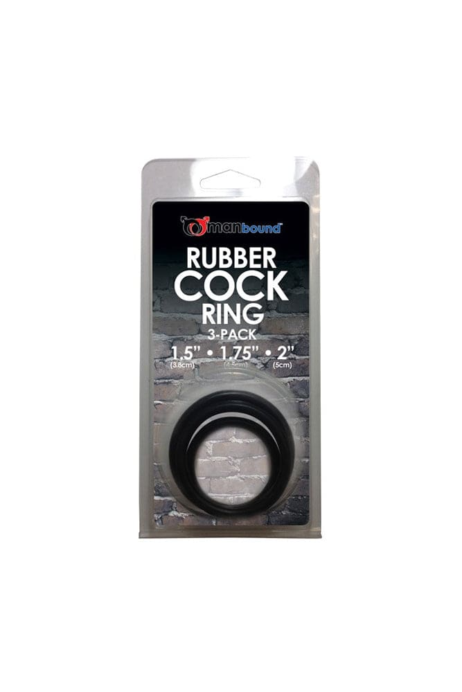 Sportsheets - Manbound - Rubber Cock Rings - 3 pack - Stag Shop