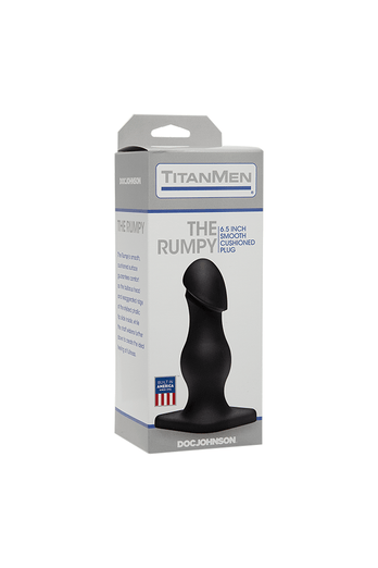 Doc Johnson - TitanMen - The Rumpy Butt Plug - Black - Stag Shop