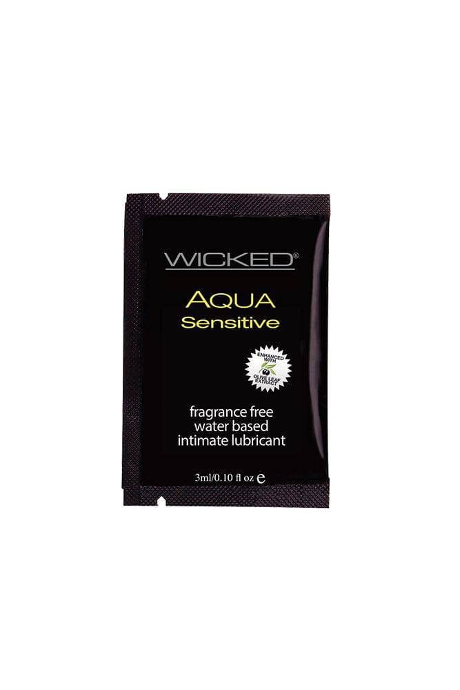 Wicked Sensual Care - Aqua Sensitive Water Based Lubricant - 3ml Foil Packet - Stag Shop