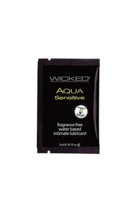 Thumbnail for Wicked Sensual Care - Aqua Sensitive Water Based Lubricant - 3ml Foil Packet - Stag Shop