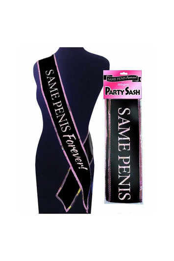 Little Genie - Same Penis Forever Party Sash - Stag Shop