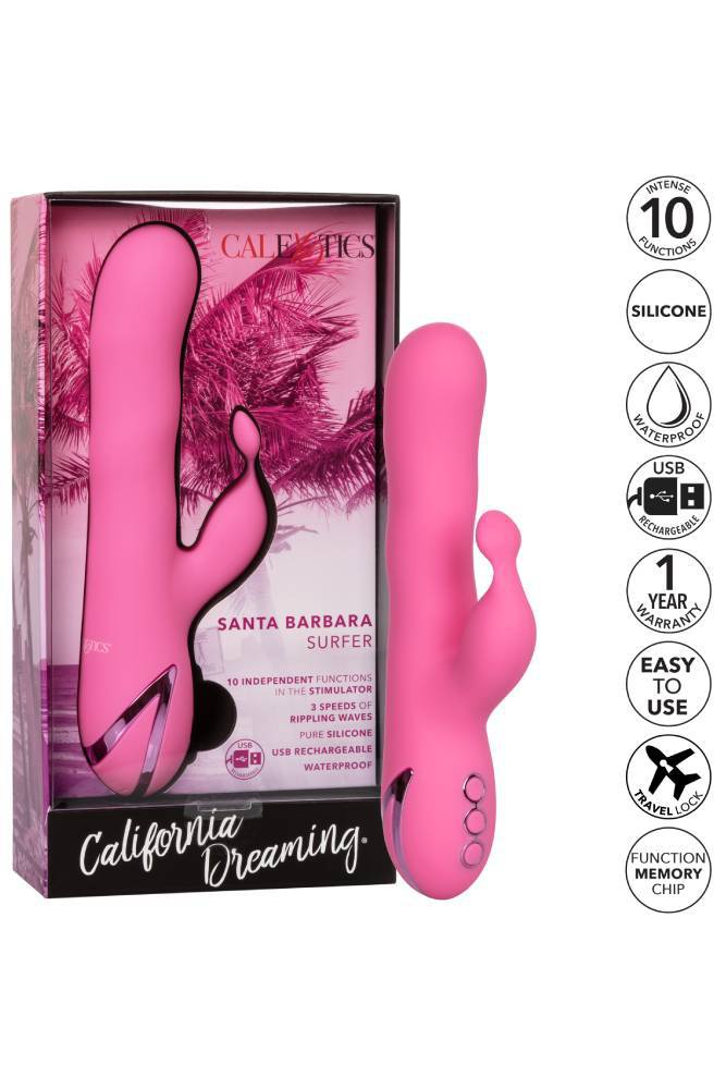 Cal Exotics - California Dreaming -Santa Barbara Surfer Dual Vibrator - Pink - Stag Shop