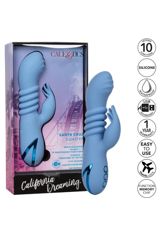 Cal Exotics - California Dreaming Santa Cruz Coaster - Blue - Stag Shop