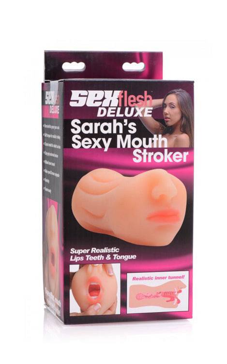 XR Brands - Sex Flesh Deluxe - Sarah's Sexy Mouth Stroker - Stag Shop