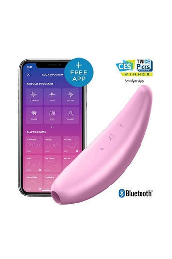 Satisfyer - Curvy 3 Plus Bluetooth Clitoral Stimulator - Pink - Stag Shop