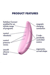 Satisfyer - Curvy 3 Plus Bluetooth Clitoral Stimulator - Pink - Stag Shop