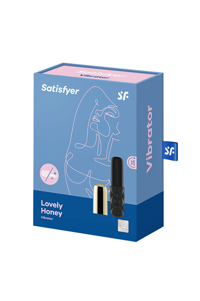 Satisfyer - Lovely Honey Mini Vibrator - Black/Gold - Stag Shop