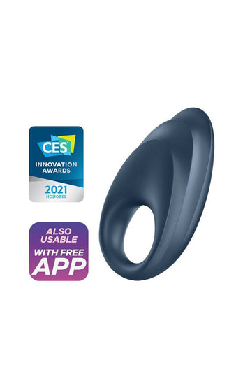 Satisfyer - Powerful One Bluetooth Cock Ring - Navy - Stag Shop