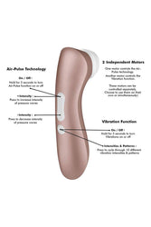 Satisfyer - Pro 2+ Vibration Clitoral Stimulator - Rose Gold - Stag Shop