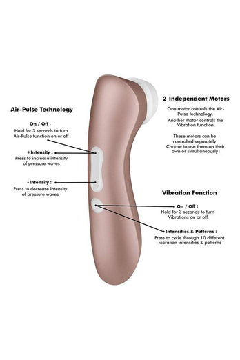Satisfyer - Pro 2+ Vibration Clitoral Stimulator - Rose Gold - Stag Shop