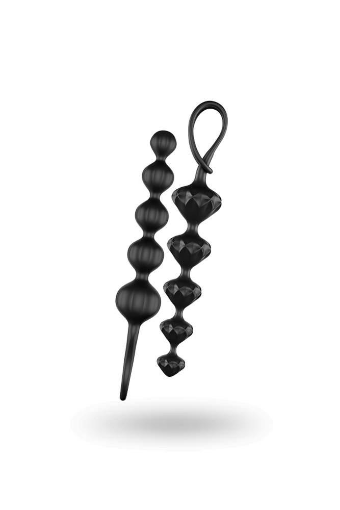 Satisfyer - Love Beads Anal Beads Set - Black - Stag Shop