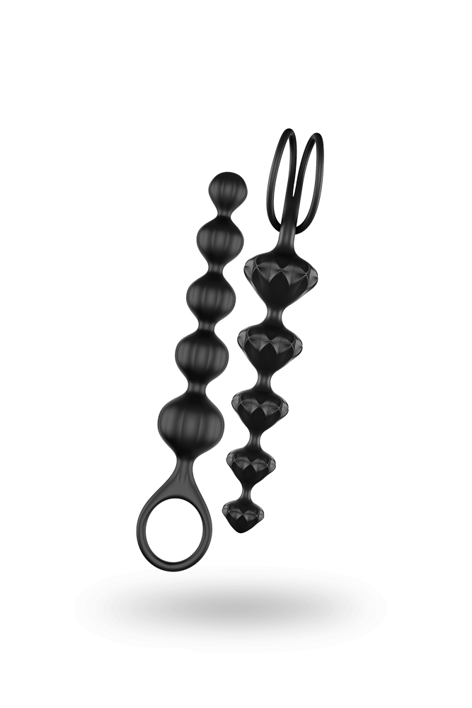 Satisfyer - Love Beads Anal Beads Set - Black - Stag Shop