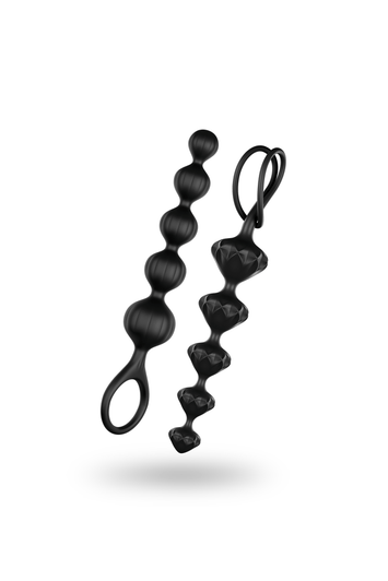 Satisfyer - Love Beads Anal Beads Set - Black - Stag Shop