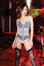 Coquette - SB607 - Corset - Silver - Stag Shop