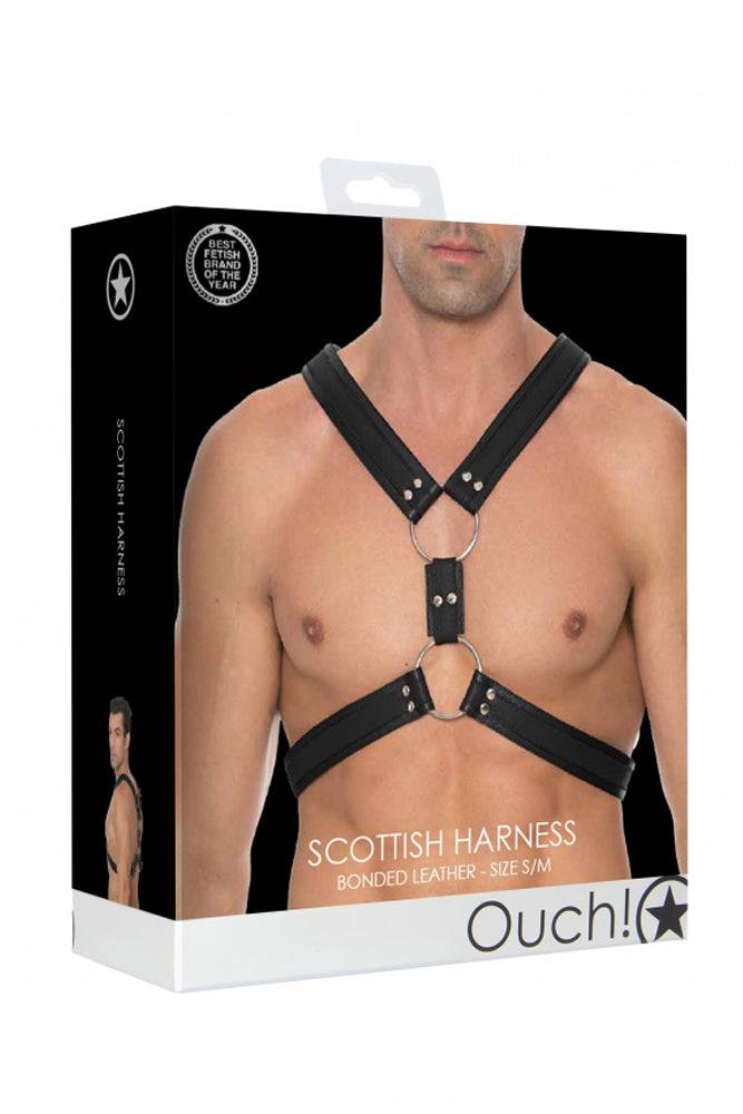 Ouch by Shots Toys - Scottish Chest Harness - Black - Stag Shop