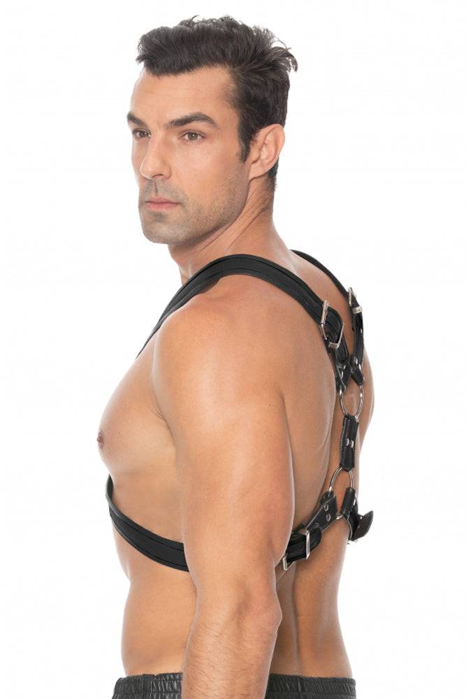 Ouch by Shots Toys - Scottish Chest Harness - Black - Stag Shop