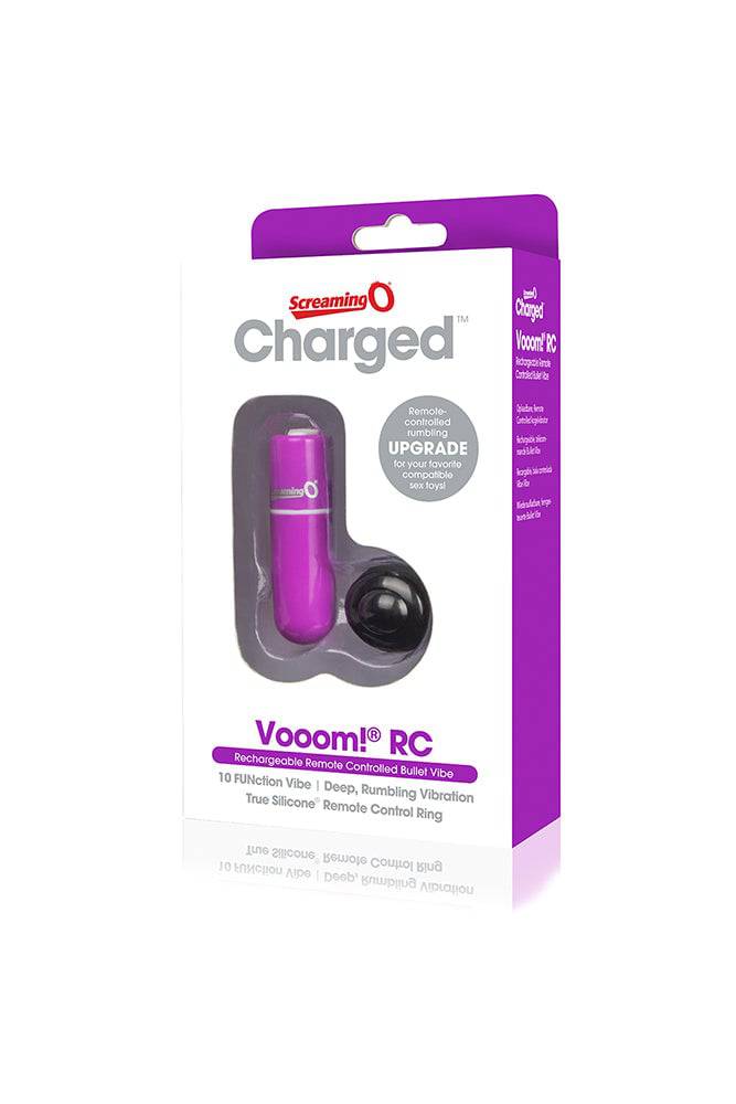 Screaming O - Charged - Vooom Remote Controlled Rechargeable Bullet - Purple - Stag Shop