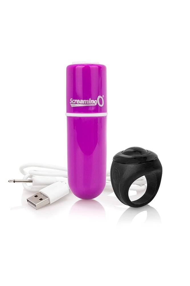Screaming O - Charged - Vooom Remote Controlled Rechargeable Bullet - Purple - Stag Shop