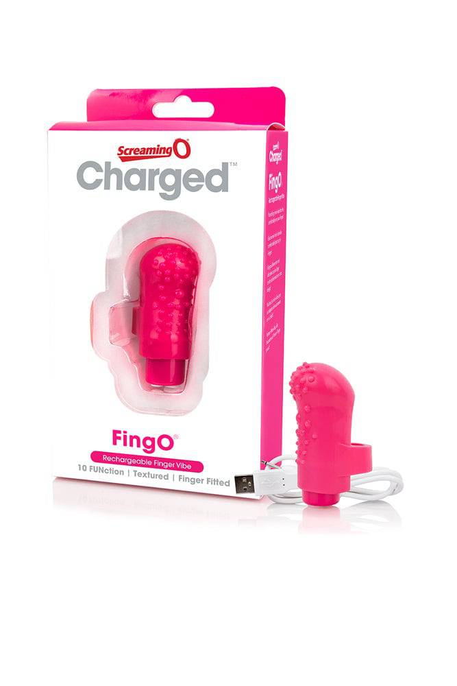 Screaming O - Charged - Fing O Rechargeable Finger Vibrator - Pink - Stag Shop