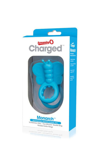 Screaming O - Charged - Monarch Rechargeable Cock Ring - Blue - Stag Shop