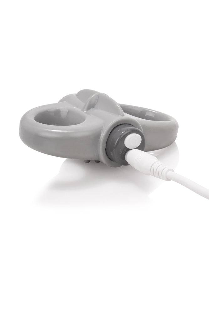 Screaming O - Charged - Yoga Rechargeable Vibrating Cock Ring - Grey - Stag Shop
